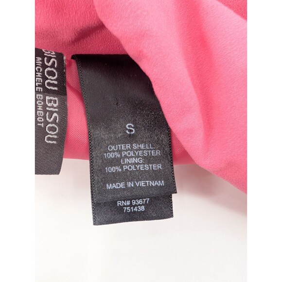 Bisou Bisou Michele Bohbot Hot Pink Blazer Hook & Eye Jacket Womens Size Small - Picture 3 of 7